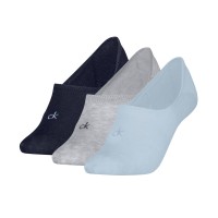 3-stuks verpakking Calvin Klein Footie Socks For Women