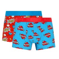 2-Pakning Happy Socks Super Dad Boxershorts 2-Pakning Happy Socks Super Dad Boxershorts