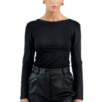 Bread and Boxers Long Sleeve Scoop Back Shirt