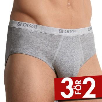 Sloggi Kalsonger For Men Basic Midi Gr&aring; bomull Small Herr