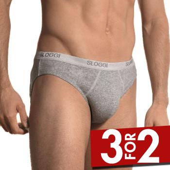 Sloggi For Men Basic Mini Grå bomuld Small Herre