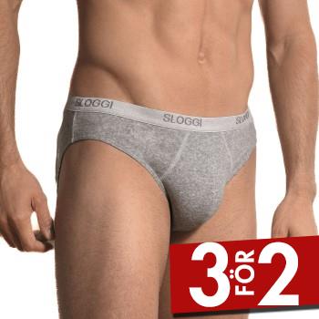 Sloggi Kalsonger For Men Basic Mini Gr&aring; bomull Small Herr
