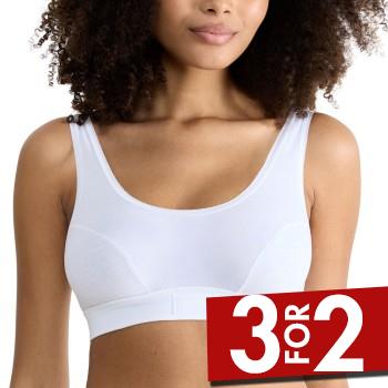 Sloggi BH Double Comfort Top Hvid bomuld 36 Dame billede