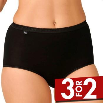 Sloggi Trusser Kvinder Basic Maxi Sort bomuld 38 Dame billede