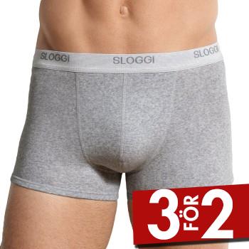 Sloggi Kalsonger For Men Basic Shorts Gr&aring; bomull Small Herr