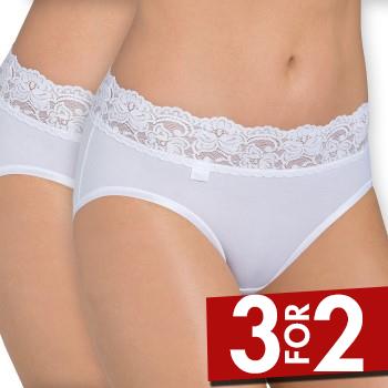 Sloggi Trusser 2P Romance Midi Hvid 36 Dame billede