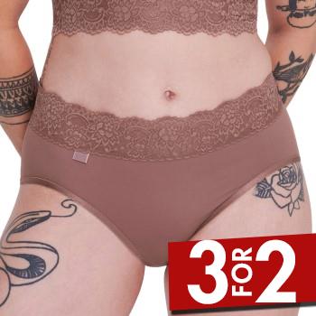 Sloggi Trusser Romance Midi Mørkrosa  38 Dame billede