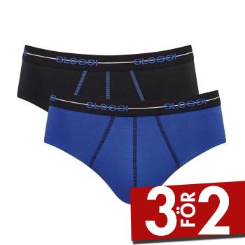Sloggi Kalsonger 2P For Men Start Midi Marin/Bl&aring; bomull Small Herr