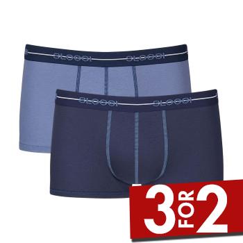 Sloggi 2P For Men Start Hip Blå/Blå bomuld Small Herre