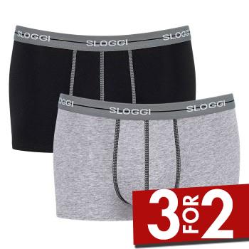 Sloggi 2P For Men Start Hip Ulig Farve bomuld Medium Herre billede