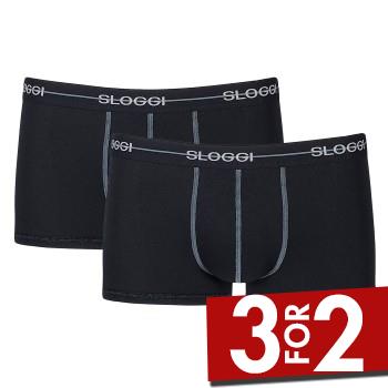 Sloggi 2P For Men Start Hip Sort bomuld Medium Herre billede
