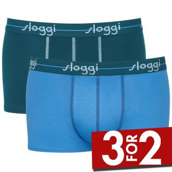 Sloggi 2P For Men Start Hip Blå/Lyseblå bomuld Small Herre