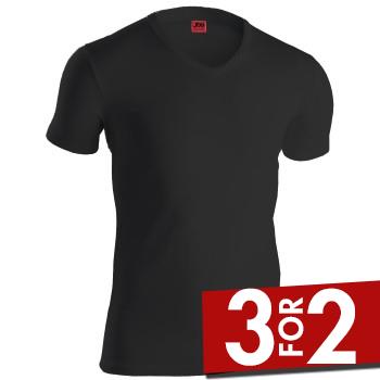 JBS Basic 13720 T-shirt V-neck Sort bomuld Small Herre