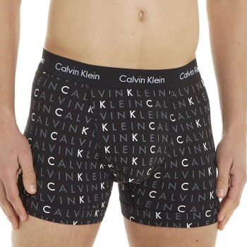 Bilde av Calvin Klein 6p Cotton Stretch Trunks Svart Mønster Bomull X-small Herre