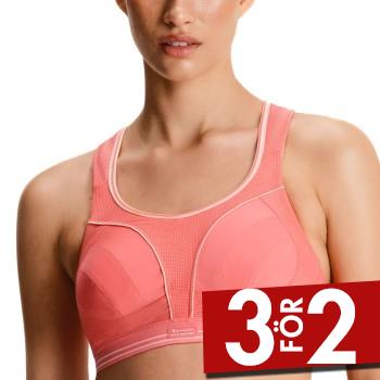 Shock Absorber BH Ultimate Run Bra Rosa/Vit polyamid B 80 Dam