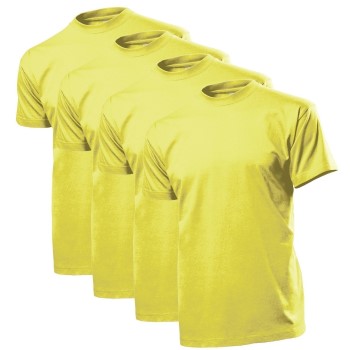 Stedman 4P Comfort Men T-shirt Gul bomull XX-Large Herre