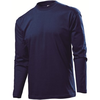 Bilde av Stedman Classic Long Sleeve Men Marine Bomull Small Herre