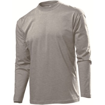 Bilde av Stedman Classic Long Sleeve Men Mørkgrå Bomull Small Herre