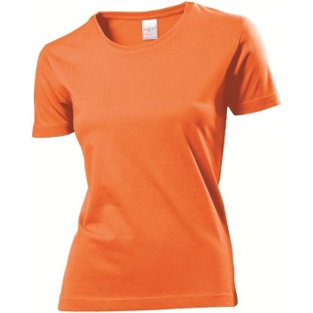 Stedman Classic Women T-shirt Orange bomuld Medium Dame