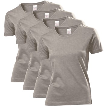 Stedman 4P Classic Women T-shirt Mørkgrå bomuld Medium Dame