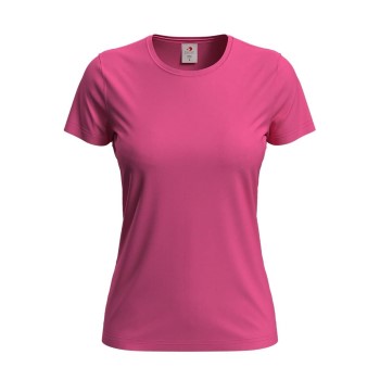 Stedman Classic Women T-shirt Mørkrosa bomuld Large Dame