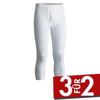 JBS Lange Unterhosen Original 30011 Knee Longjohns Weiß Baumwolle Large Herren