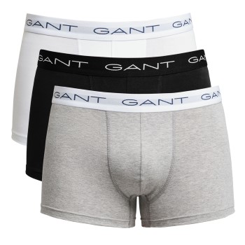 Bilde av Gant 3p Essential Basic Cs Trunks Grå/svart Bomull 3xl Herre