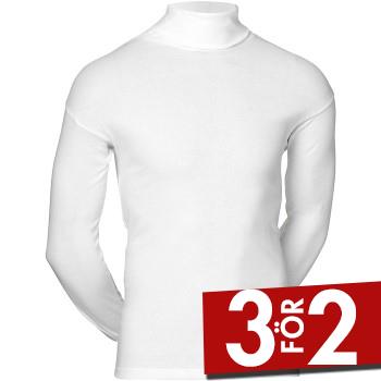 JBS Classic Roll Neck Long Sleeve Vit bomull Small Herr