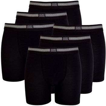 Jockey 6P Cotton Stretch Boxer Trunk Svart bomull Small Herre