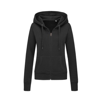 Stedman Active Hooded Sweatjacket For Women Svart Small Dame
