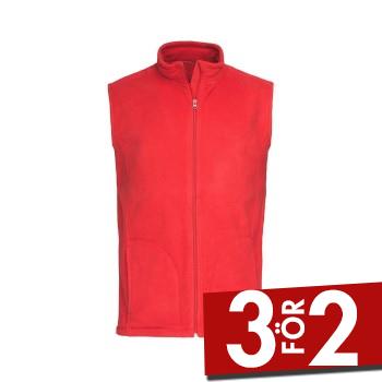 Stedman Active Fleece Vest For Men R&ouml;d polyester Medium Herr