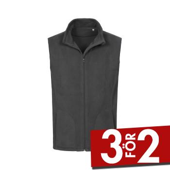 Stedman Active Fleece Vest For Men Gr&aring; polyester X-Large Herr