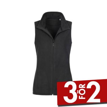 Stedman Active Fleece Vest For Women Svart polyester X-Large Dam