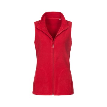 Stedman Active Fleece Vest For Women Rød polyester Medium Dame