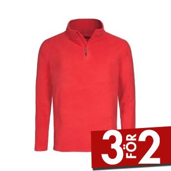 Stedman Active Fleece Half-Zip For Men R&ouml;d polyester Medium Herr
