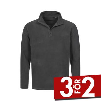 Stedman Active Fleece Half-Zip For Men Gr&aring; polyester X-Large Herr