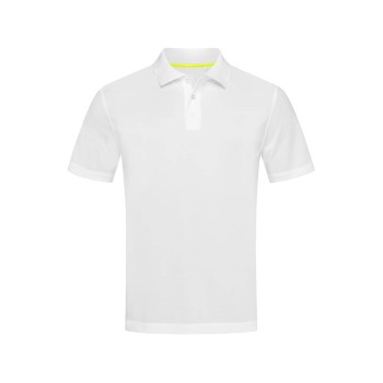 Bilde av Stedman Active 140 Polo Hvit Polyester Large Herre