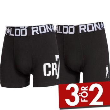 CR7 Cristiano Ronaldo Kalsonger 2P Boys Line Trunk Svart bomull 134-140