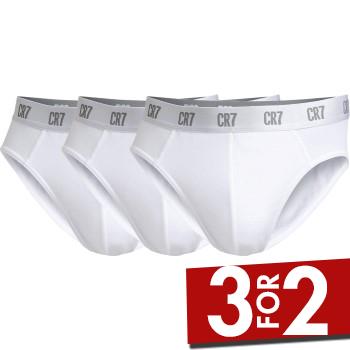 CR7 Cristiano Ronaldo 3P Basic Brief Hvid bomuld XX-Large Herre