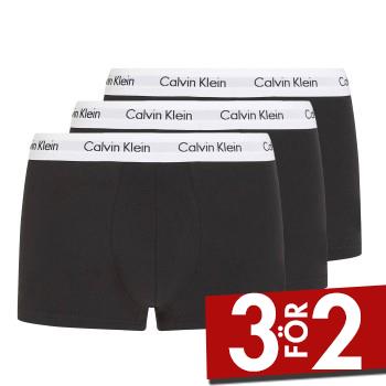 Calvin Klein Kalsonger 3P Cotton Stretch Low Rise Trunks Svart bomull Small Herr