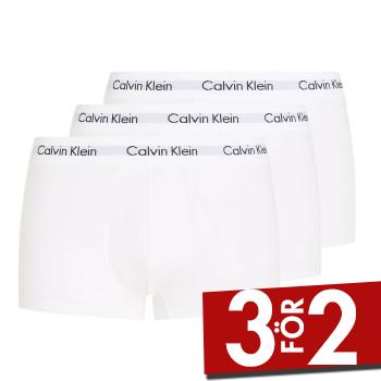 Calvin Klein Kalsonger 3P Cotton Stretch Low Rise Trunks Vit bomull Small Herr