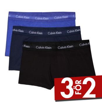 Calvin Klein Kalsonger 3P Cotton Stretch Low Rise Trunks Flerf&auml;rgad-2 bomull Small Herr