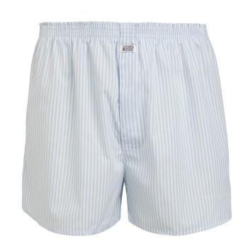 Jockey Woven Poplin Boxer Shorts Hvit m Rand bomull X-Large Herre