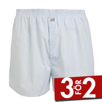 Jockey Kalsonger Woven Poplin Boxer Shorts Vit m Ränder bomull Small Herr