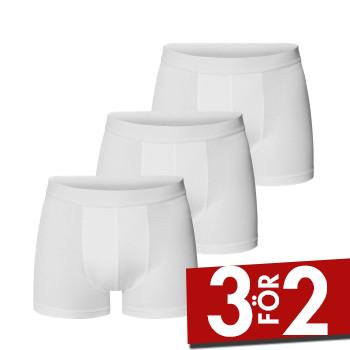Bread and Boxers Boxer Briefs Kalsonger 3P Vit ekologisk bomull Small Herr