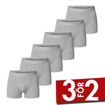Bread and Boxers Boxer Briefs Kalsonger 6P Gr&aring; ekologisk bomull Small Herr
