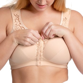 Miss Mary Cotton Lace Soft Bra Front Closure