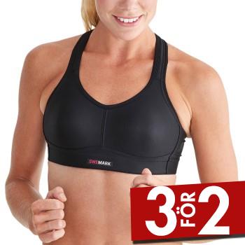 Swemark Courage Coolmax Sports Bra BH Svart B 75 Dam