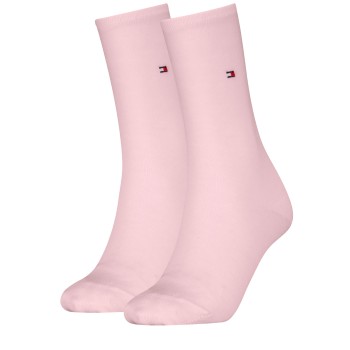 Tommy Hilfiger Strømper 2P Women Classic Casual Socks Lysrosa Str 35/38 Dame