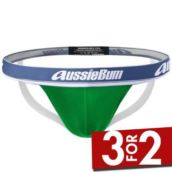 aussieBum 2P WJ Pro Jock Grøn bomuld Large Herre